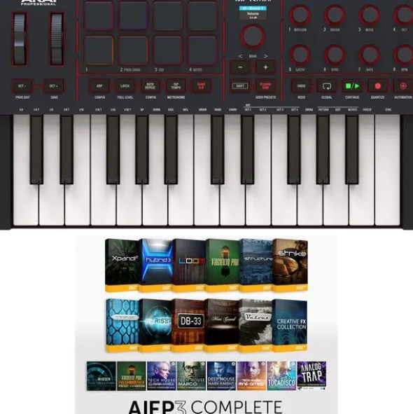 AKAI Professional MPK Mini IV Black-AIEP3 Bundle