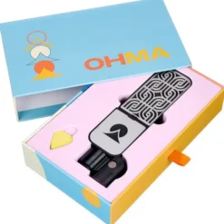 Ohma World Motif Ribbon Black & Steel