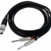 pro snake Y-Cable XLRF / 2x Jack