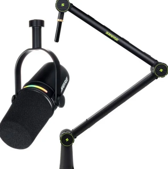 Shure MV7 Plus Broadcast Arm Bundle
