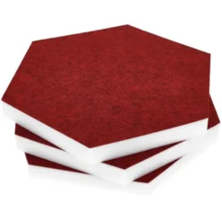 t.akustik Hexagon Melamine Bordeaux 25