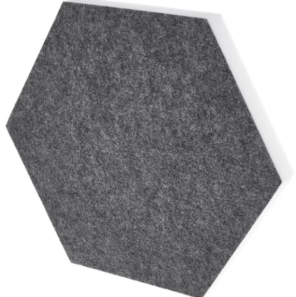 t.akustik Hexagon Melamine Grey 25