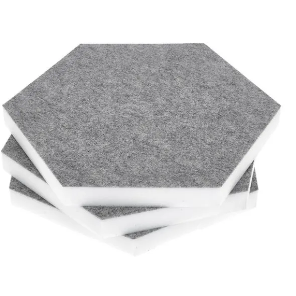 t.akustik Hexagon Melamine Light Grey 25