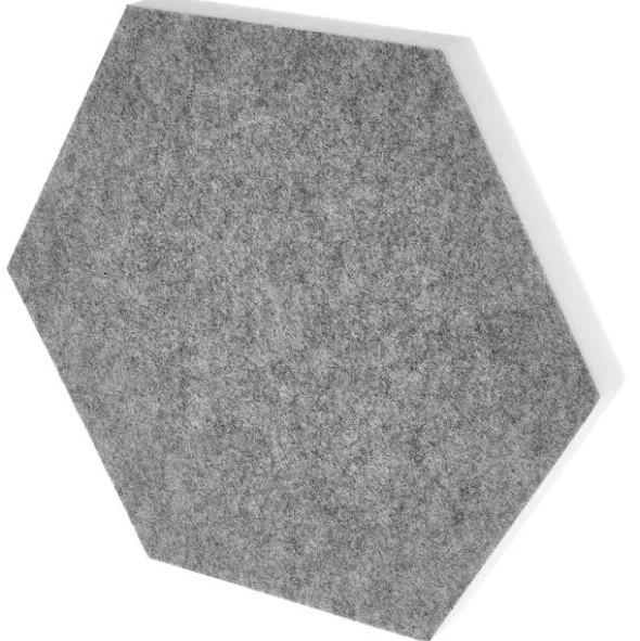 t.akustik Hexagon Melamine Light Grey 25