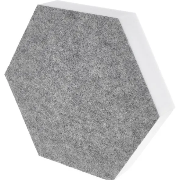 t.akustik Hexagon Melamine Light Grey 50