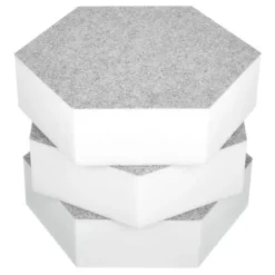 t.akustik Hexagon Melamine Light Grey 75