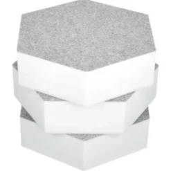 t.akustik Hexagon Melamine Light Grey 75
