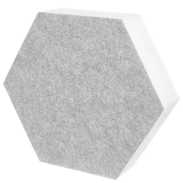 t.akustik Hexagon Melamine Light Grey 75