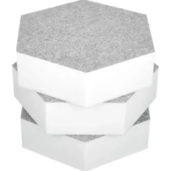 t.akustik Hexagon Melamine Light Grey 75