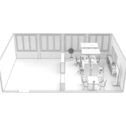 t.akustik Office Set Open Plan WH