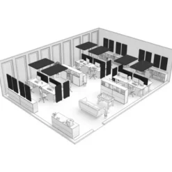 t.akustik Office Set Open Plan 12 BK