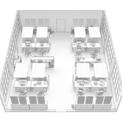 t.akustik Office Set Open Plan 16 WH