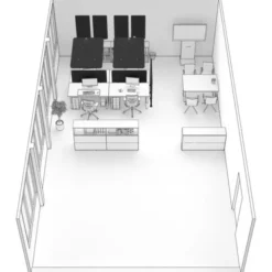 t.akustik Office Set Open Plan BK