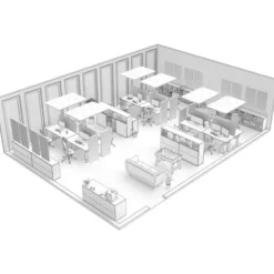 t.akustik Office Set Open Plan 12 WH