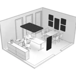 t.akustik Office Set Single BK