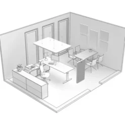 t.akustik Office Set Single WH
