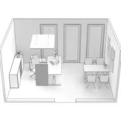 t.akustik Office Set Single WH