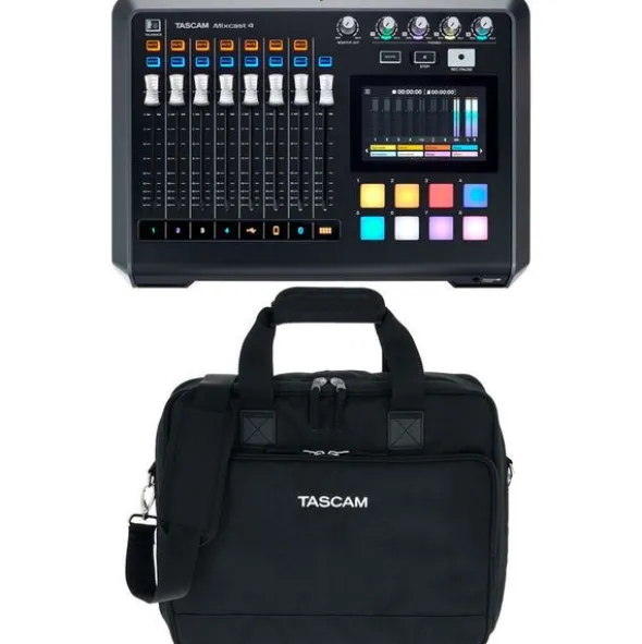 Tascam Mixcast 4 Bag Bundle