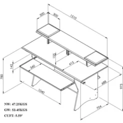 Thomann Studio Table L Black