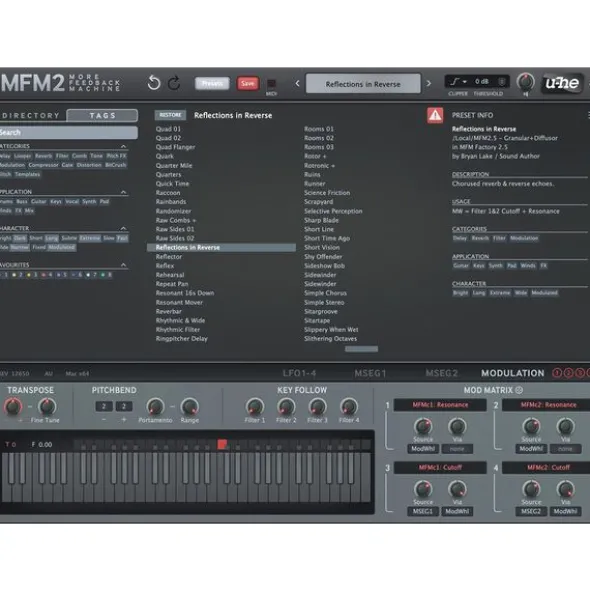 u-he MFM2: More Feedback Machine